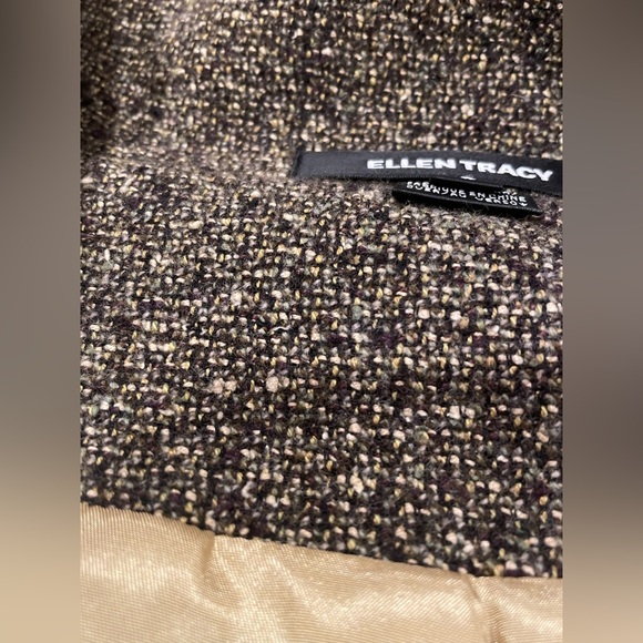 Ellen Tracy Wool Embellished Swing Coat Holiday Jacket - Picture 14 of 14